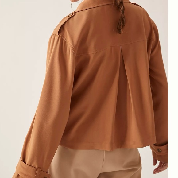 SANCTUARY Cropped Trench Coat XXS - Picture 2 of 9